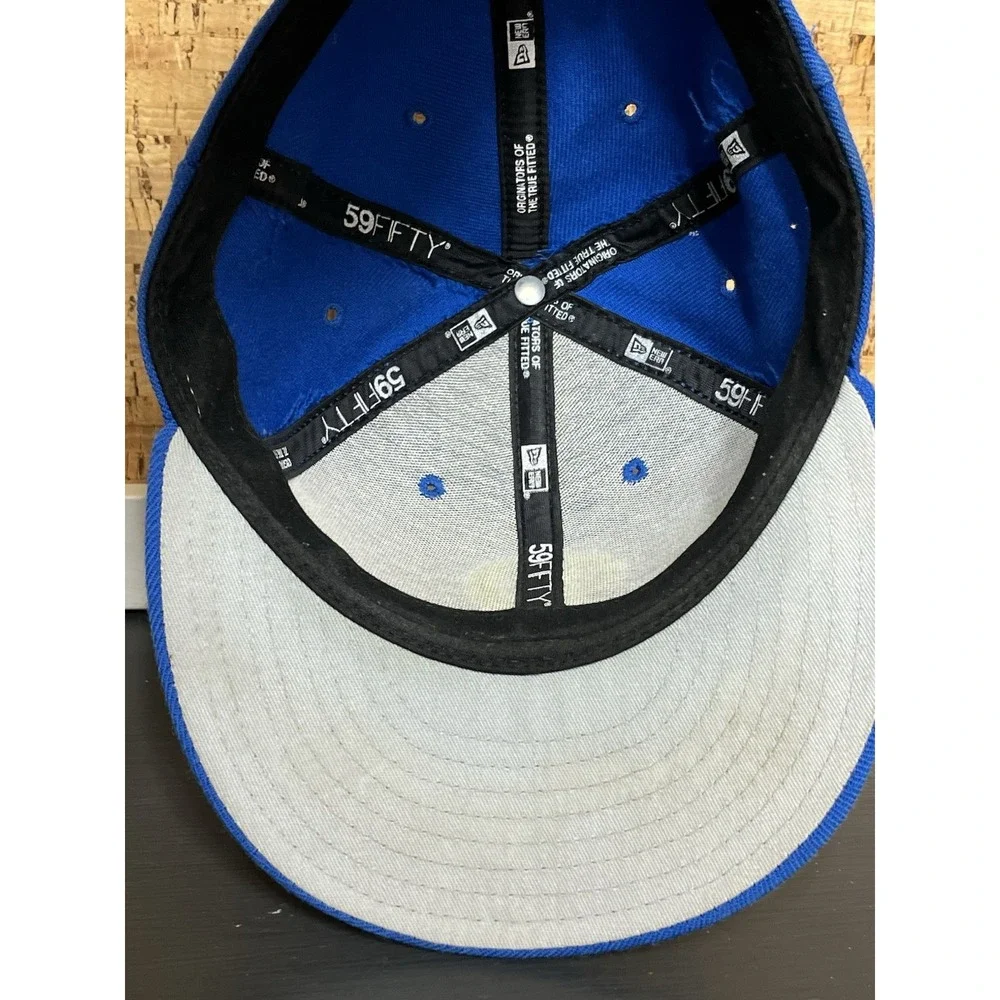 Vintage PROPER New Era Snapback HAT 9 Fifty Blue Neon Rare 100% Wool Made In USA